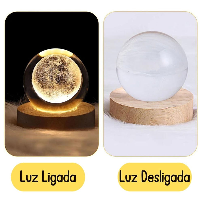 Esfera de cristal planetária + Brinde e Frete Grátis!